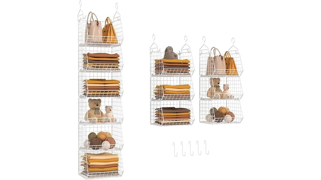 six tier closet organizer