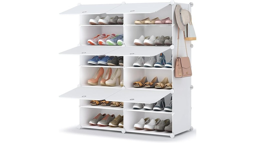 six tier shoe storage solution