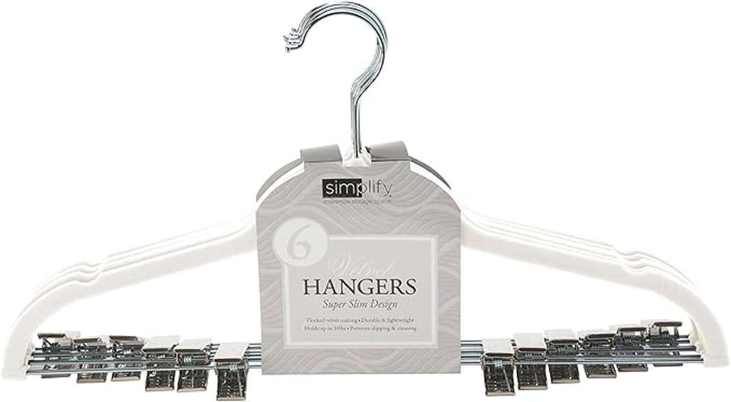 six velvet hangers pack