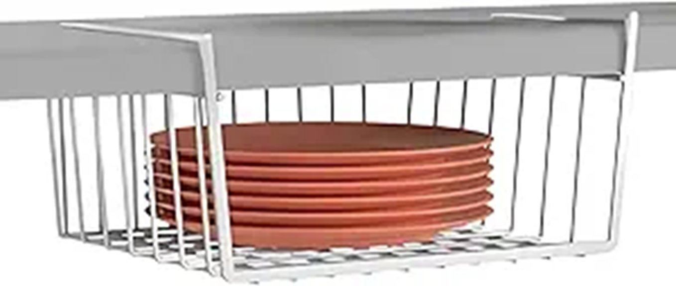 sleek under shelf storage