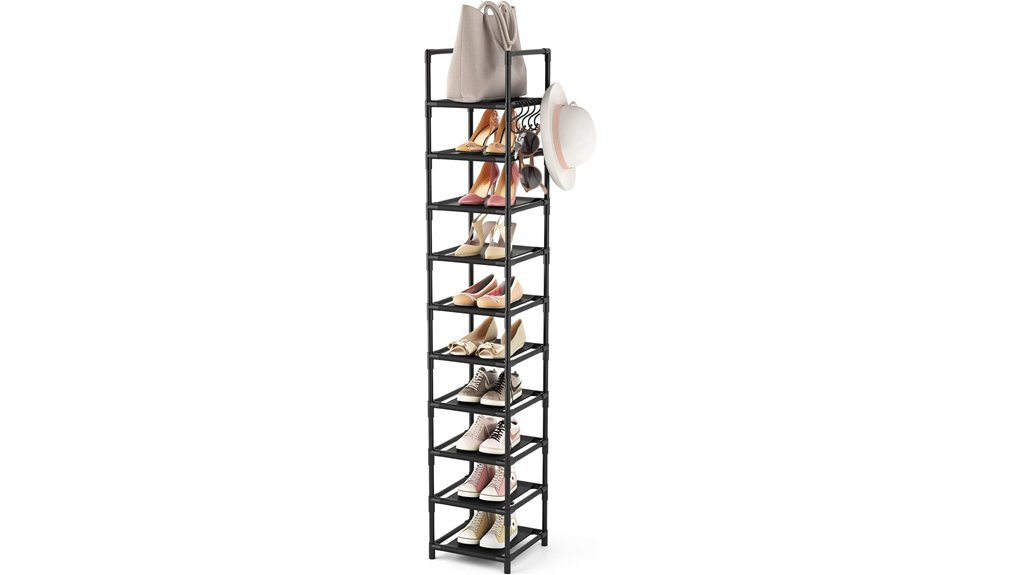 slim vertical shoe organizer