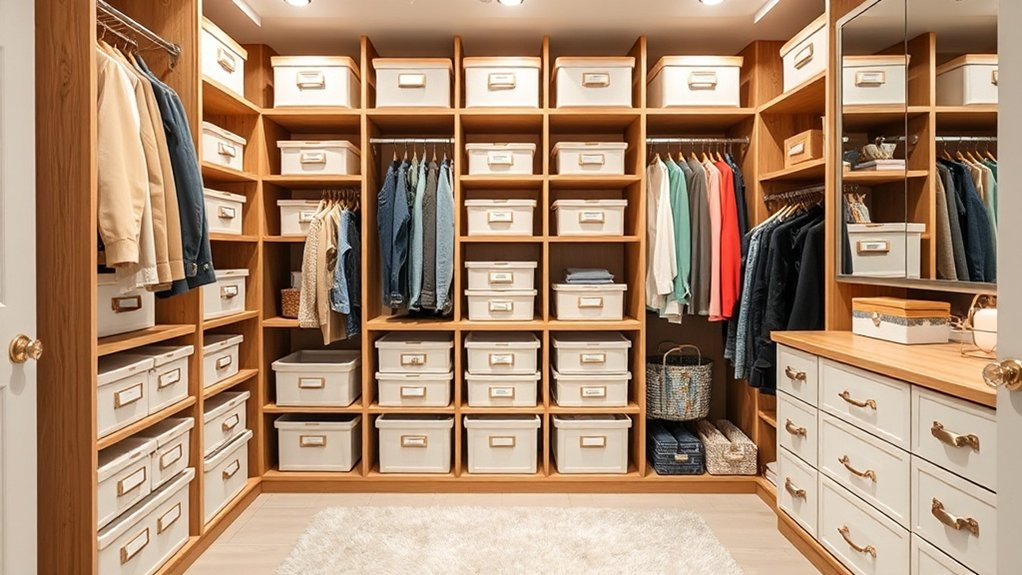 smart closet bin selection