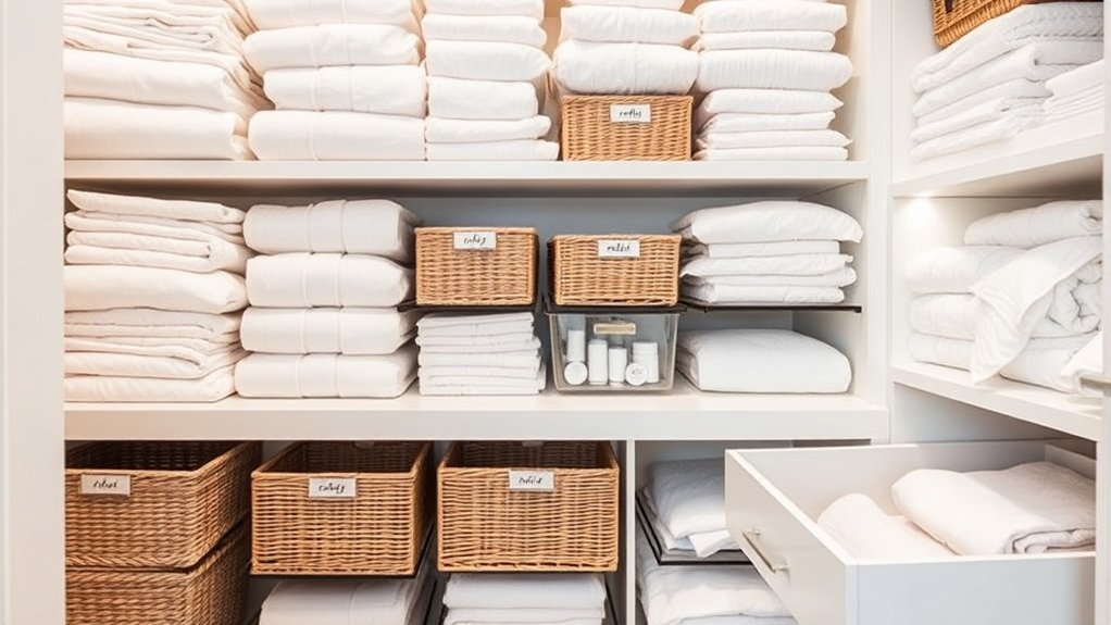smart linen closet organization