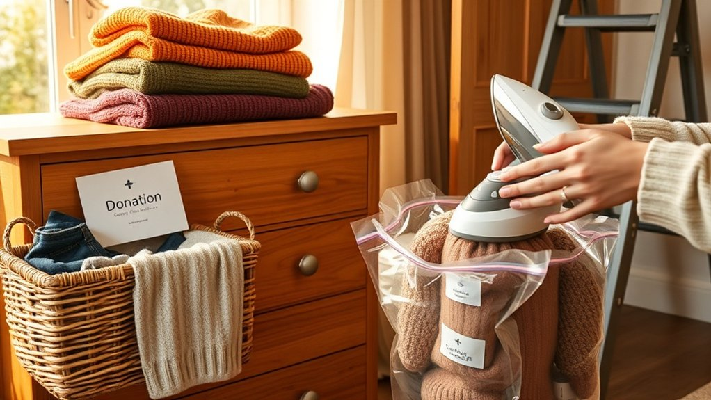 sort keep mend donate