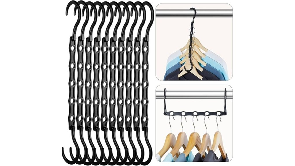 space saving black hangers pack