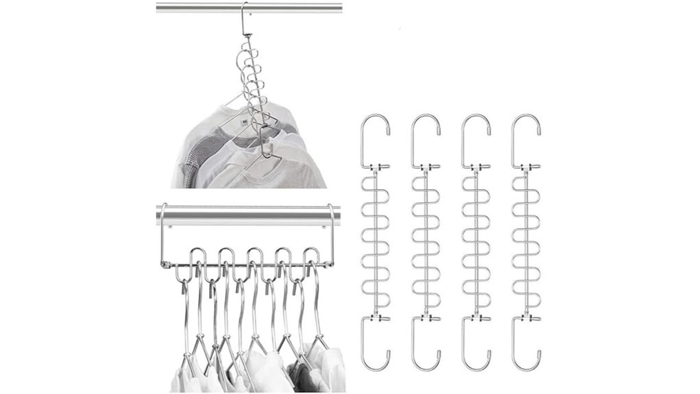 space saving metal closet hangers