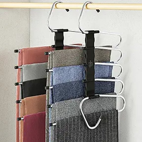 space saving pants hangers
