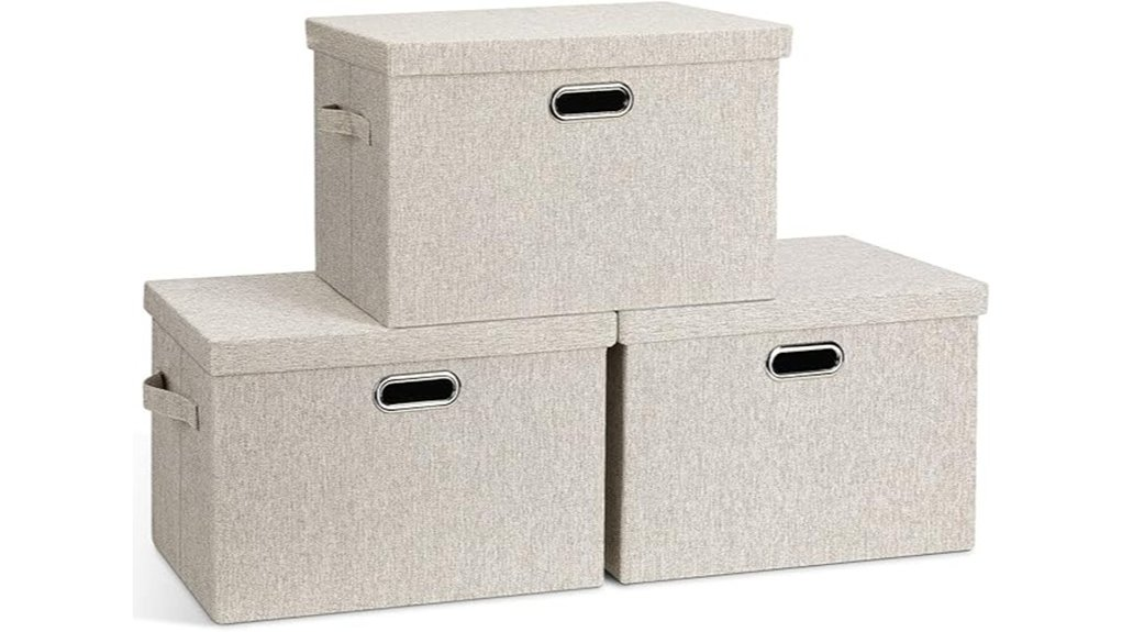 stackable bins with lids