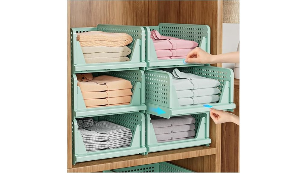 stackable closet organizer boxes