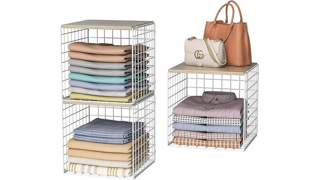 stackable closet organizers set