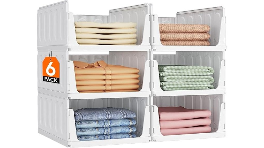 stackable closet organizers set