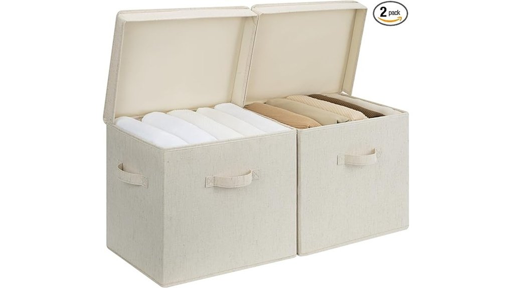 stackable fabric storage bins