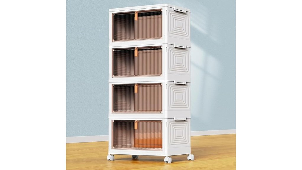 stackable plastic storage bins