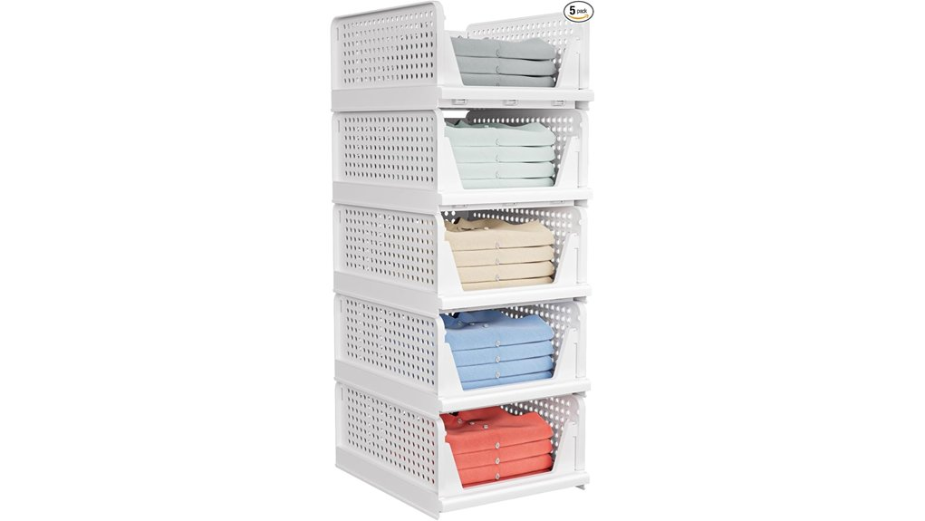 stackable storage basket set