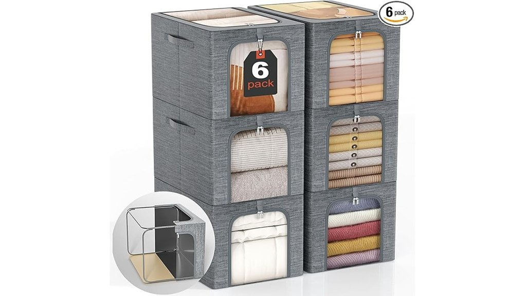 stackable storage bins set