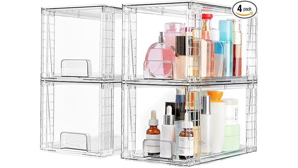 stackable storage drawer set