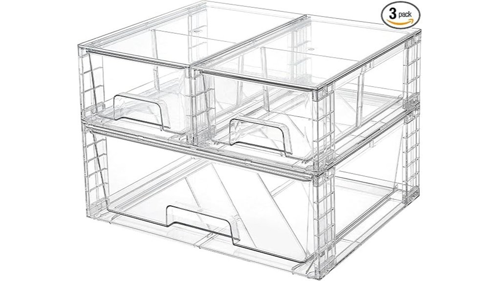 stackable storage drawer set