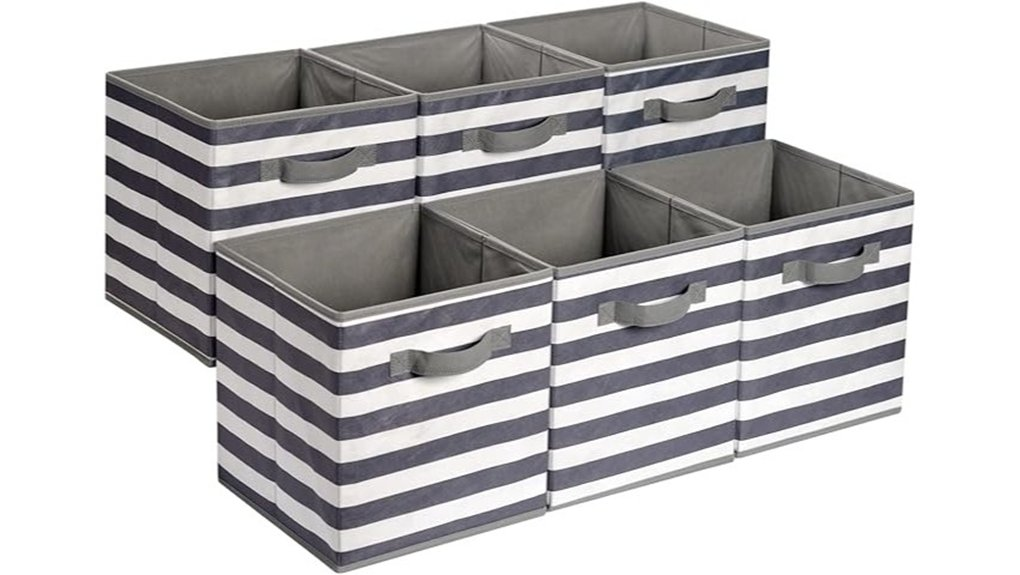 storage bins pack six