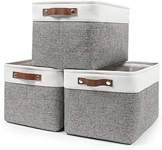 storage bins with handles