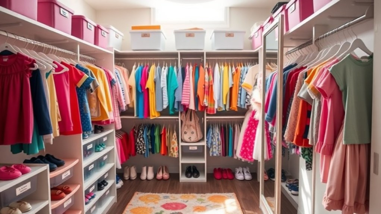 streamlined kids closet system