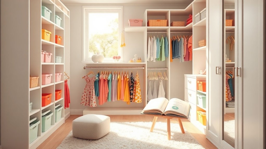 streamlined kids closet system