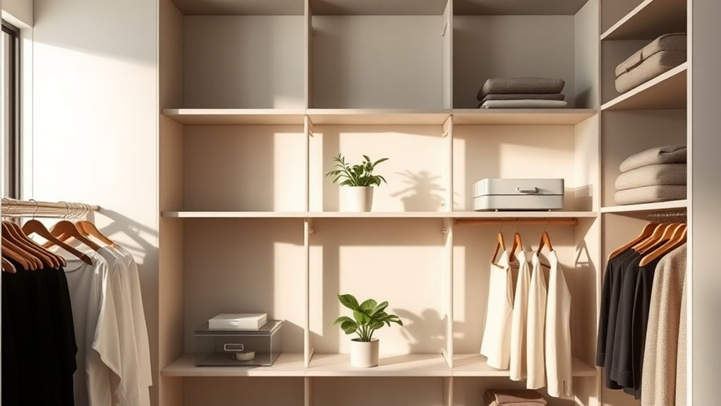streamlined minimalist closet solutions