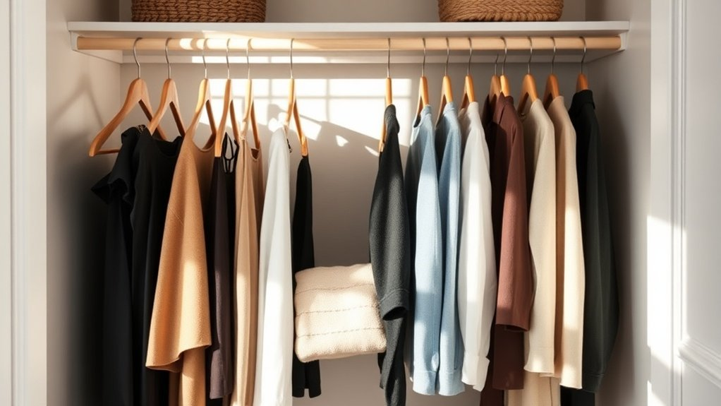 streamlined wardrobe for simplicity