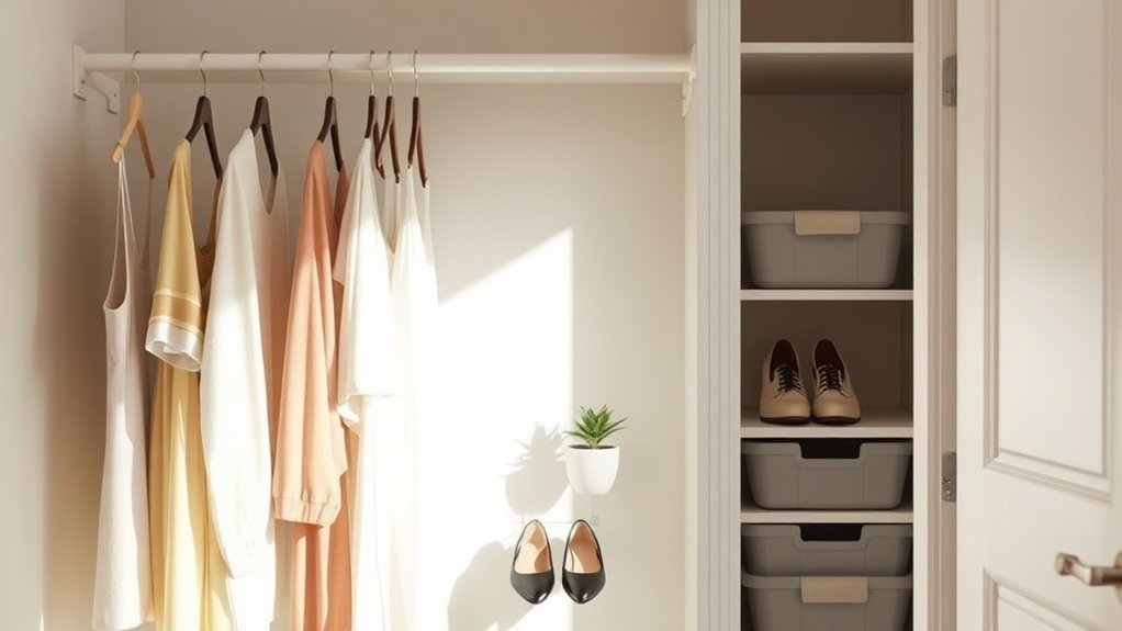 streamlined wardrobe reduced stress