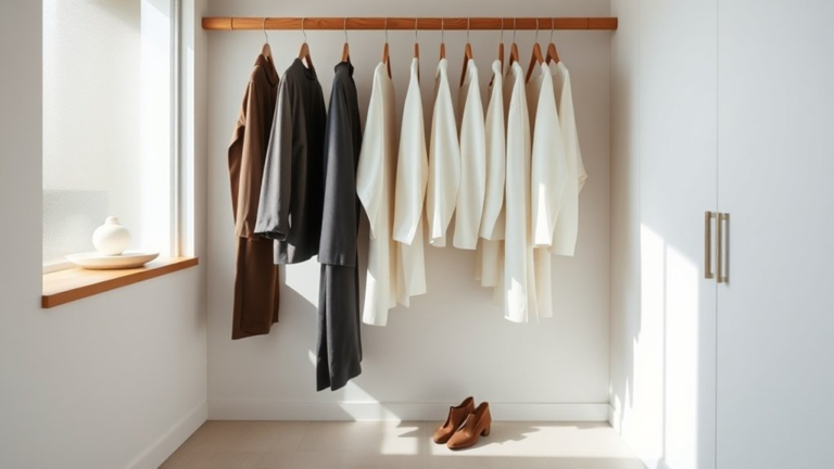 streamlined wardrobe simplifies choices