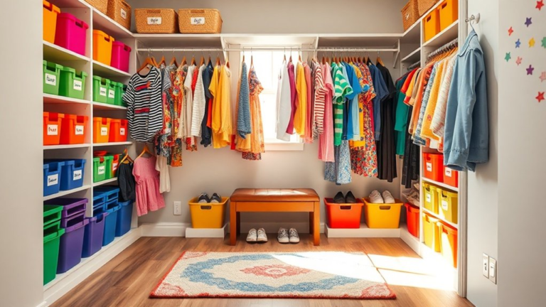 stress free kids closet organization