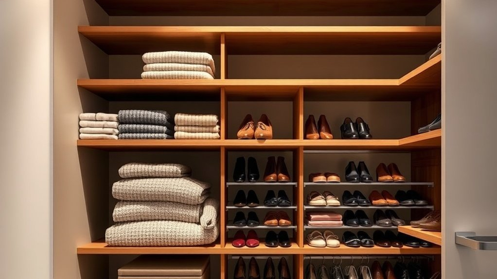 sturdy shelving for organized closets