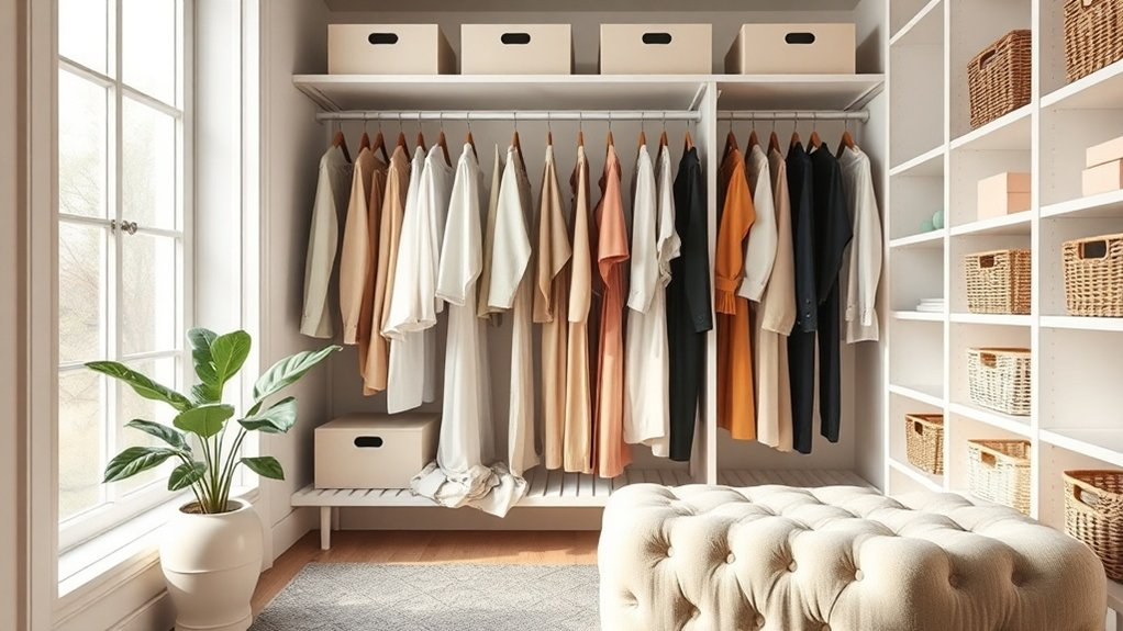 stylish and functional closet organization