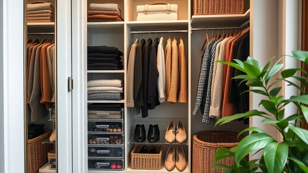 stylish and functional closet organization