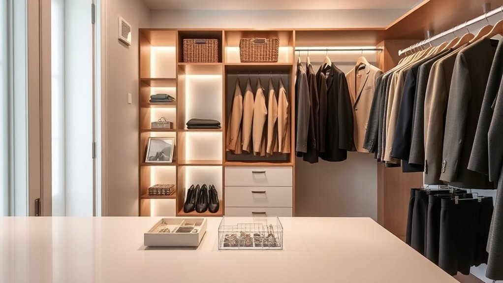 stylish and organized closet