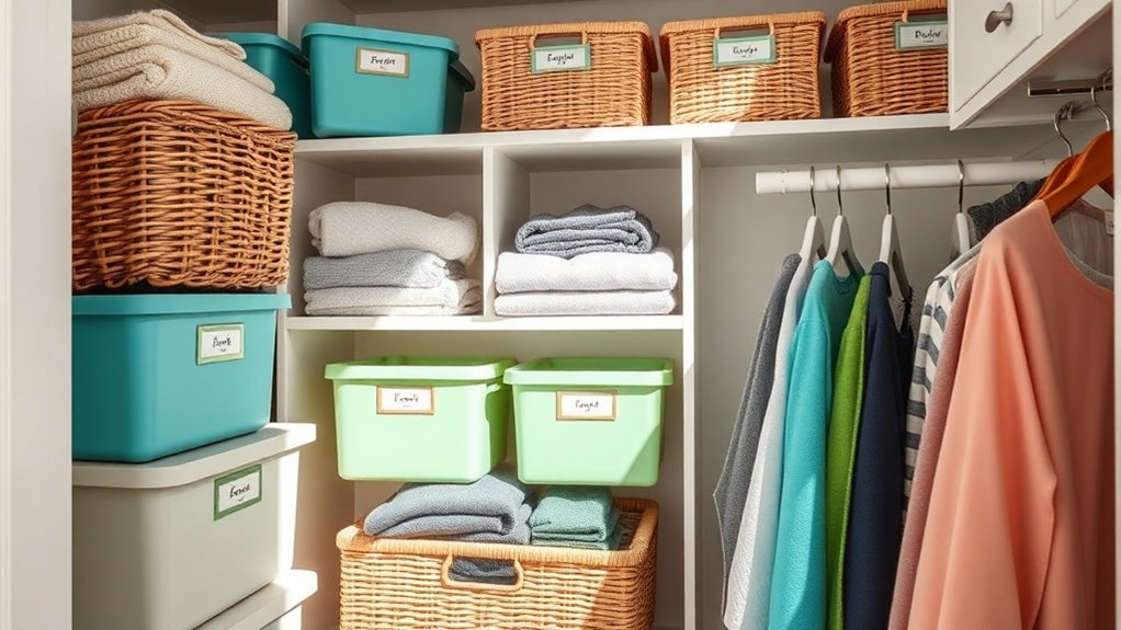 stylish bins for organization