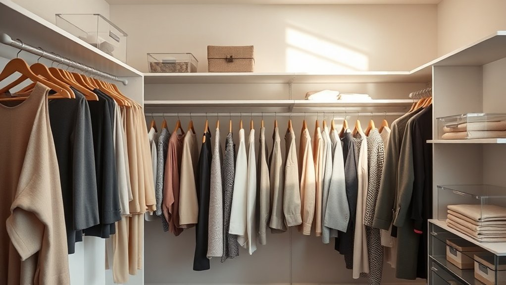 stylish eco friendly closet organization