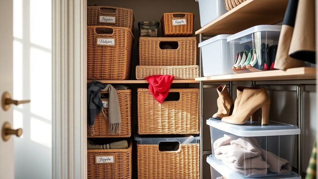 stylish efficient closet organization
