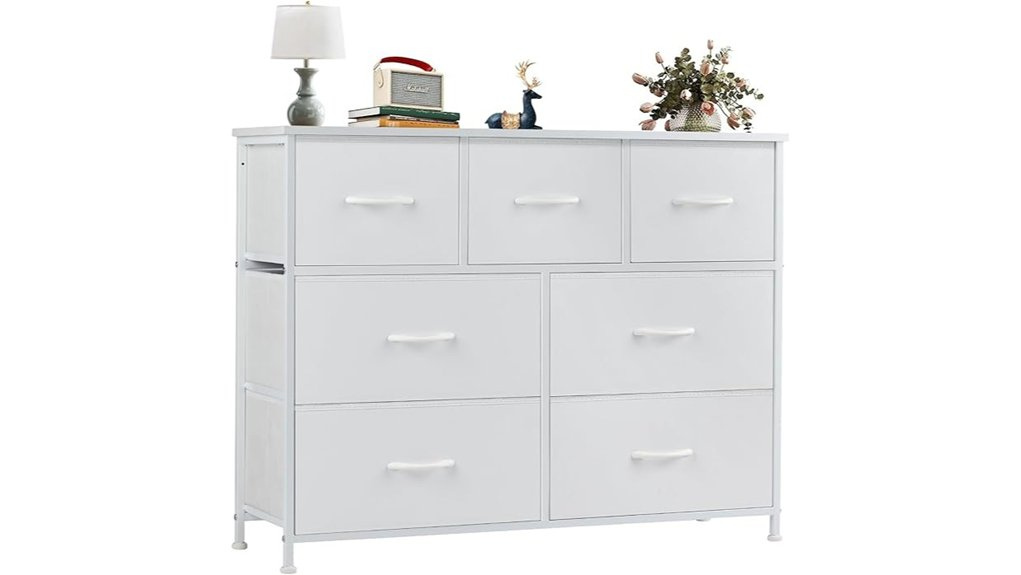 stylish fabric dresser storage