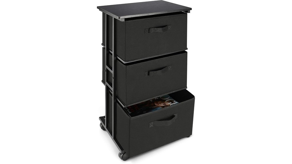 stylish fabric dresser tower