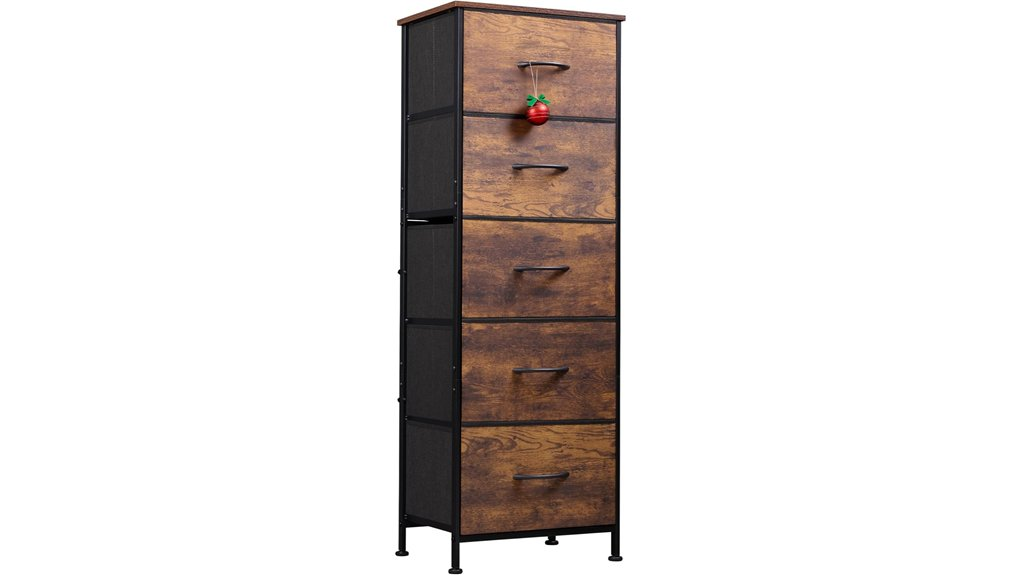 stylish fabric dresser unit