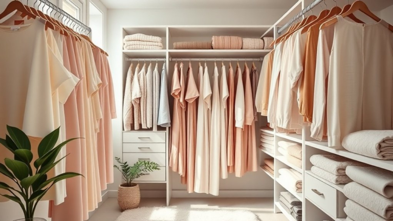 stylish hangers organized closet