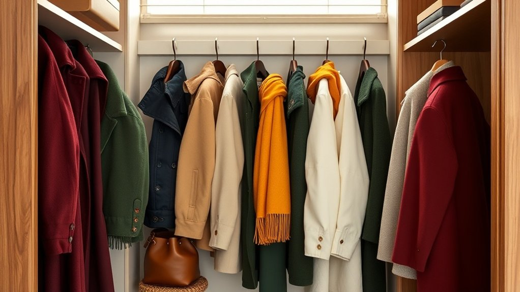 stylish organized coat closet