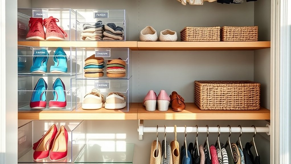 stylish shoe and accessory organization