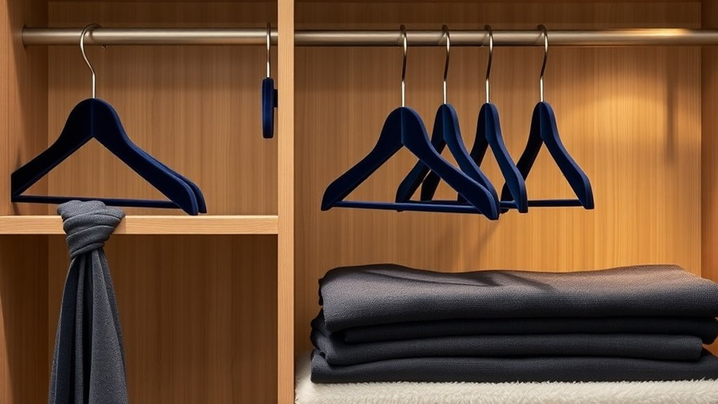 stylish space saving closet hangers