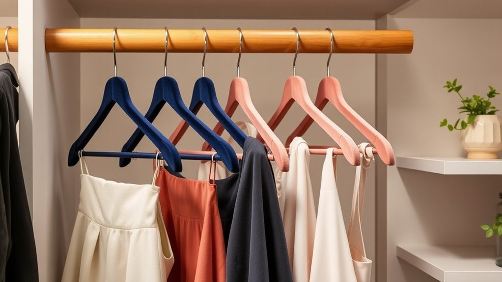 stylish space saving closet hangers