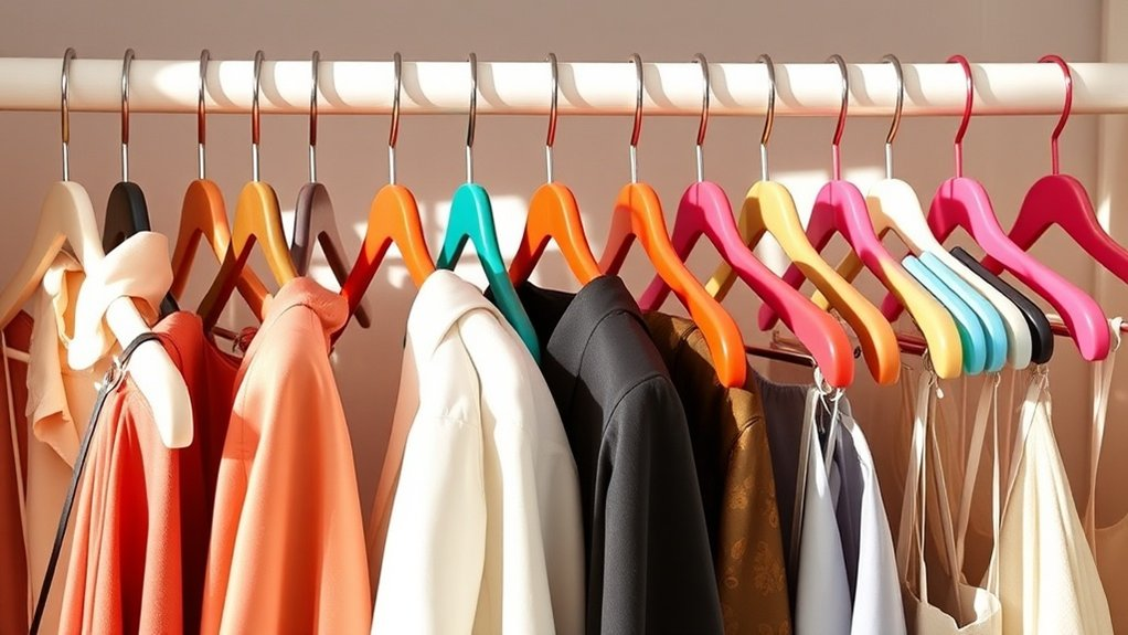 stylish space saving wardrobe hangers