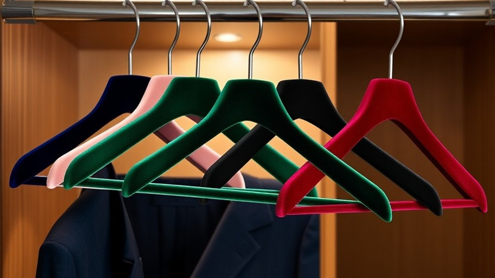 stylish velvet closet hangers