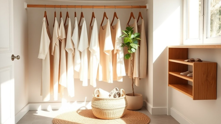 sustainable minimalist closet solutions