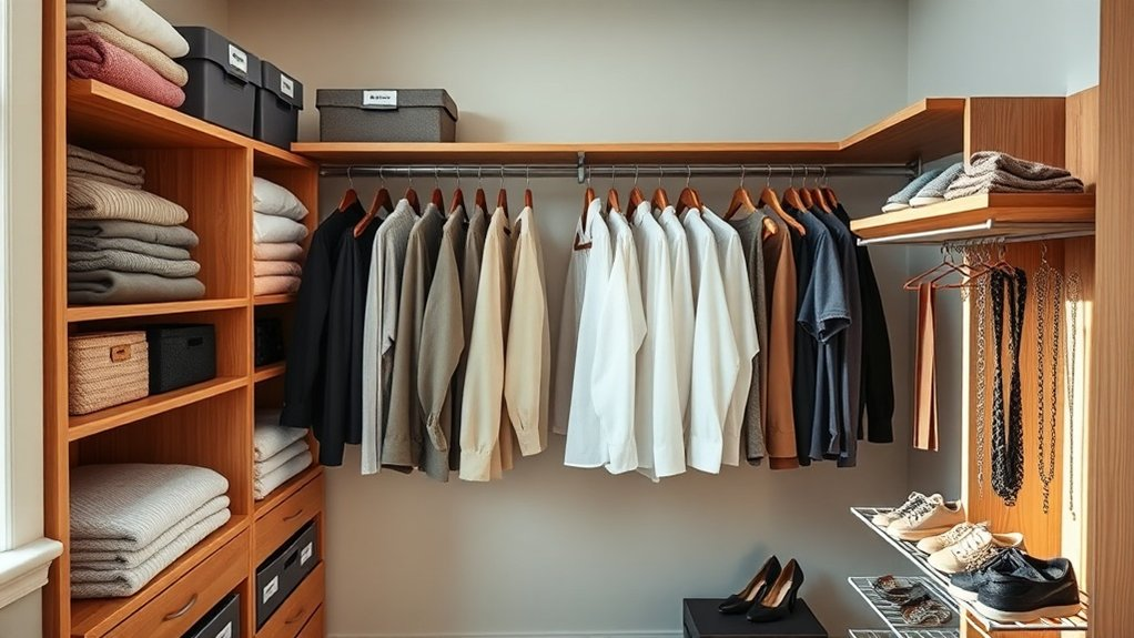 tackle closet clutter systematically