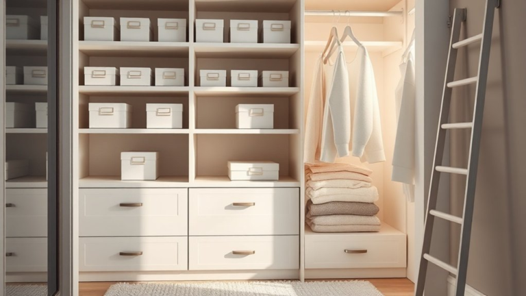 tidy closet organization process